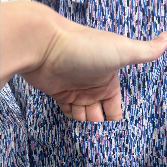 MiracleSuit X Talbots Swim Coverup Button Down Tunic Top Women’s Small Blue - Picture 6 of 8